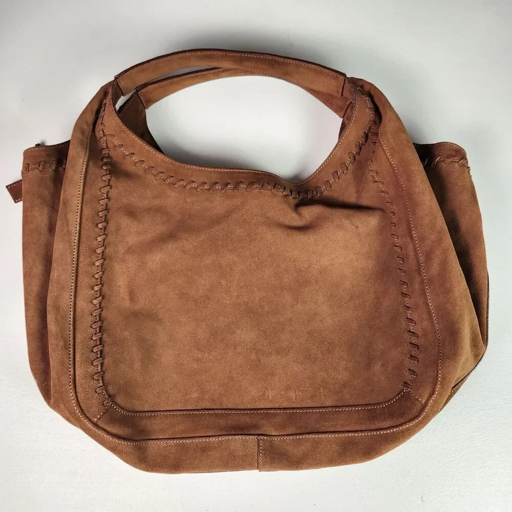 Johnston & Murphy Leather Brown Satchel Purse